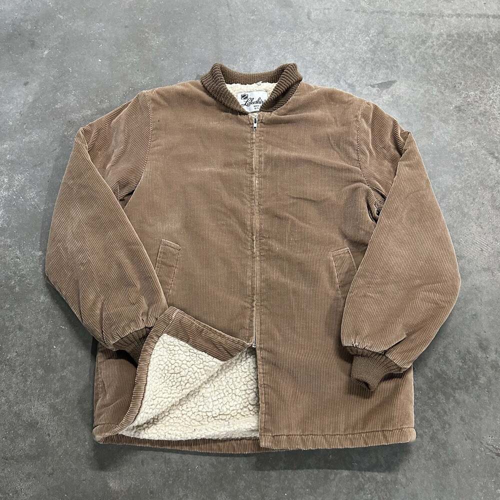 Vintage Lakeshire Sherpa Lined Brown Corduroy Jacket Size L